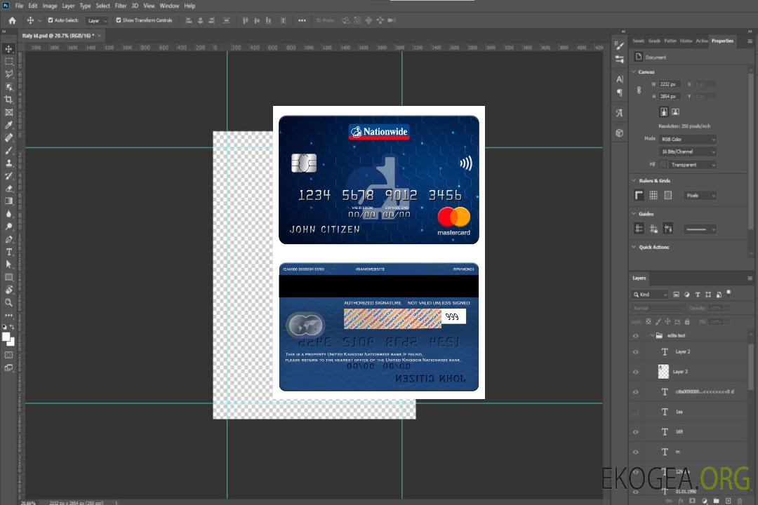 Carte Mastercard bancaire nationale du Royaume-Uni template
